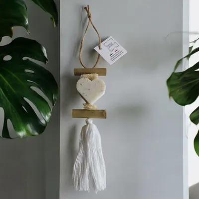 Savons - Tresse 1 Savon Cœur Parfum Lavande Fleur Blanche - FABRIQUE LOMAELLE