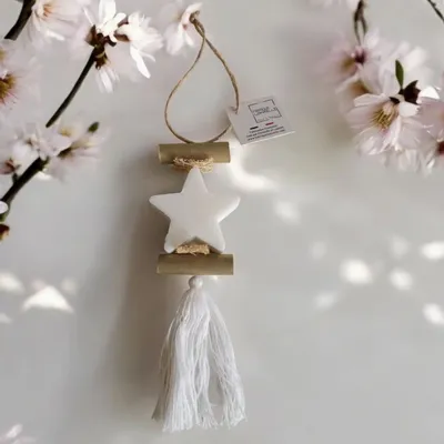 Savons - Tresse 1 savon étoile blanche Bergamote - FABRIQUE LOMAELLE