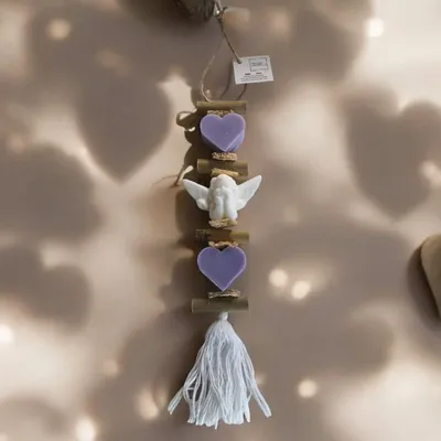 Savons - tresse 1 Savon Cœur Lavande et 1 Savon Ange Bergamote 1 Savon Cœur Lavande - FABRIQUE LOMAELLE