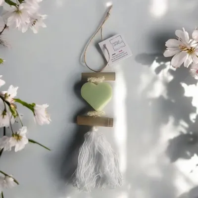 Savons - Tresse 1 Savon Cœur Verveine - FABRIQUE LOMAELLE