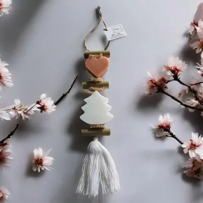 Savons - Tresse 1 Savon Cœur Fleur d'Oranger et 1 Savon Sapin Blanc Bergamote - FABRIQUE LOMAELLE