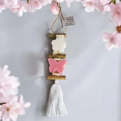 Soaps - Braided 1 Bergamot Flower Soap and 1 Pink Butterfly Soap - FABRIQUE LOMAELLE