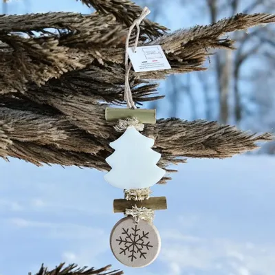 Savons - Tresse 1 Savon Sapin Blanc Bergamote avec Rond Bois "Flocon" - FABRIQUE LOMAELLE