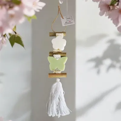 Soaps - Braided 1 Bergamot Flower Soap and 1 Verbena Butterfly Soap - FABRIQUE LOMAELLE