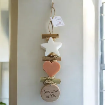 Savons - Tresse 1 Etoile Bergamotte 1 Cœur Fleur d'Oranger 1 Rond bois "une amie en or" - FABRIQUE LOMAELLE