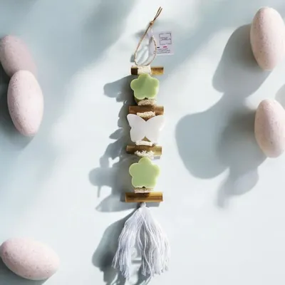 Savons - tresse 1 savon fleur verveine 1 savon papillon bergamote 1 savon fleur verveine - FABRIQUE LOMAELLE