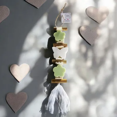 Savons - tresse 1 savon fleur verveine 1 savon papillon bergamote 1 savon fleur verveine - FABRIQUE LOMAELLE