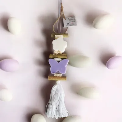 Savons - tresse 1 Savon Fleur Bergamote1 Savon Papillon Lavande - FABRIQUE LOMAELLE