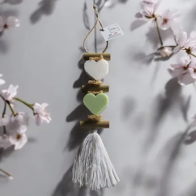 Savons - Tresse 1 Savon Cœur Blanc et 1 Savon Cœur Verveine - FABRIQUE LOMAELLE