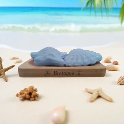 Soaps - Personalized Bamboo Soap Dish "Brittany" - FABRIQUE LOMAELLE