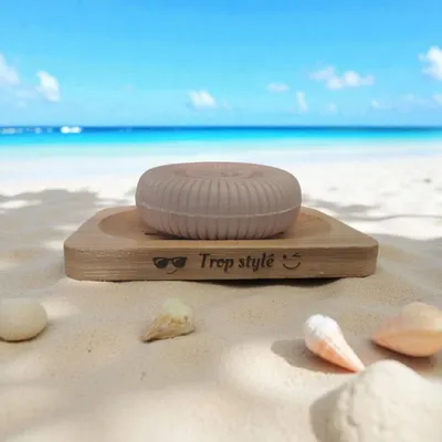 Savons - Porte savon personnalisé en Bambou "Trop Stylé" - FABRIQUE LOMAELLE