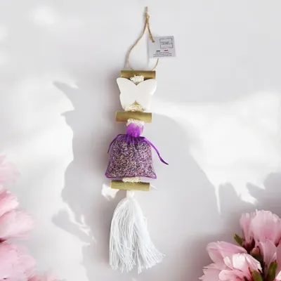 Savons - Tresse 1 Savon Papillon Bergamote avec un sachet de lavandin - FABRIQUE LOMAELLE