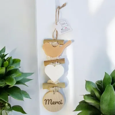 Soaps - Braided soap, 1 Bird Orange Blossom soap, 1 Bergamot Heart soap with a wooden "Thank You" disc - FABRIQUE LOMAELLE