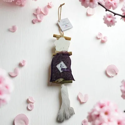 Savons - Tresse 1 Fleur Lavande Fleur avec un Sachet de Lavandin - FABRIQUE LOMAELLE