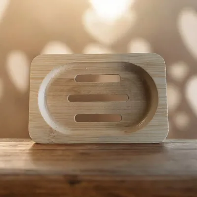 Soaps - Personalized Bamboo Soap Dish "Little Bubbles...Big Smile." - FABRIQUE LOMAELLE