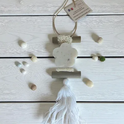 Savons - Tresse 1 Savon Fleur Lavande Fleur Blanche - FABRIQUE LOMAELLE