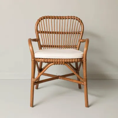 Fauteuils - Fauteuil de salle à manger en rotin PHILIPPE marron - MAHE HOMEWARE