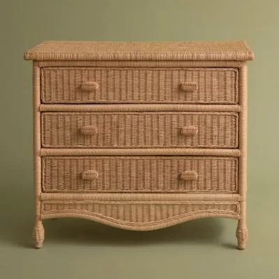 Chests of drawers - ELIZABETH NATURAL RATTAN DRESSER - MAHE HOMEWARE