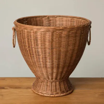 Vases - ORNELLA RATTAN VASE BROWN - MAHE HOMEWARE