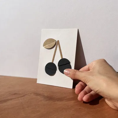 Carterie - CERISE Carte à effeuiller - OISO