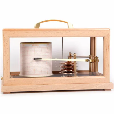 Decorative objects - LARGE WOODEN BAROGRAPH - NAUDET