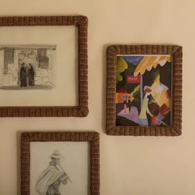 Cadres - CADRE PHOTO EN ROTIN TRESSÉ À LA MAIN HARPER - MAHE HOMEWARE