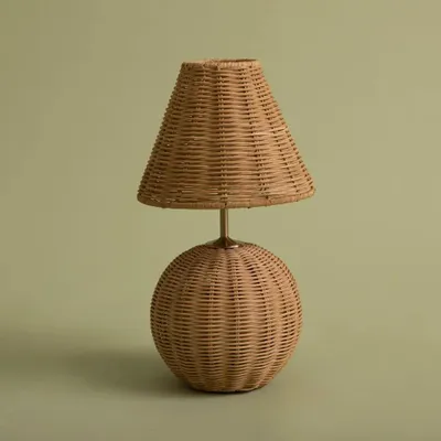 Lampes de table - LAMPE DE TABLE SANS FIL EN ROTIN AVEC ABAT-JOUR EN ROTIN - MAHE HOMEWARE