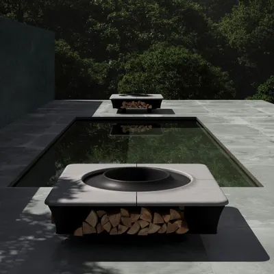 Cheminées d'extérieur - Brasero Caldera Square - SNOC