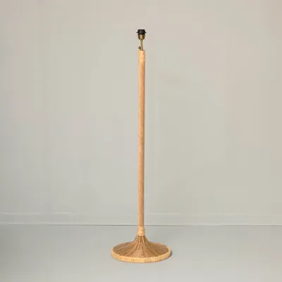 Lampadaires - LAMPADAIRE À BASE TORSADÉE EN ROTIN - MAHE HOMEWARE