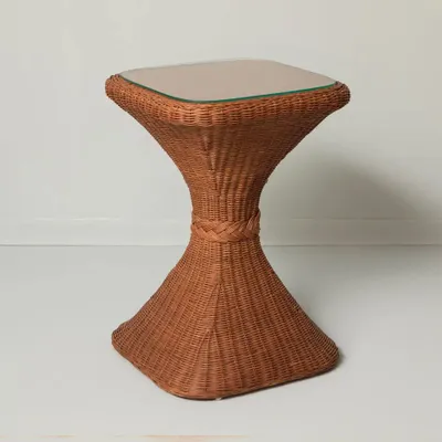 Autres tables  - TABLE D'APPOINT EN ROTIN SABBIA - MAHE HOMEWARE