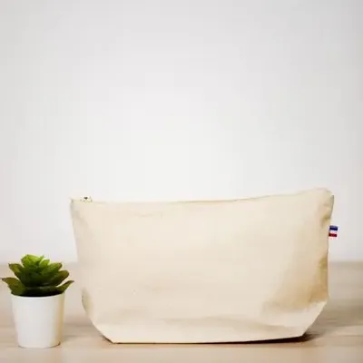 Sacs et cabas - Trousse en coton à personnaliser Made in France - Cleo - MEME BERNADETTE (FEEL-INDE)