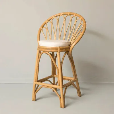 Chaises - TABOURET DE COMPTOIR EN ROTIN PÉTUNIA NATUREL - MAHE HOMEWARE