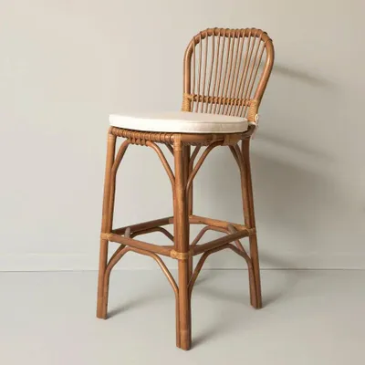 Chaises - TABOURET DE BAR EN ROTIN PHILIPPE MARRON - MAHE HOMEWARE