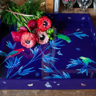 Plateaux - Plateau Carré en Laque — Jardin des Merveilles - PARADISIO IMAGINARIUM