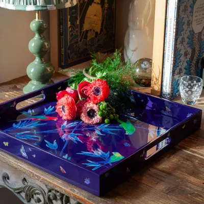 Plateaux - Plateau Carré en Laque — Jardin des Merveilles - PARADISIO IMAGINARIUM