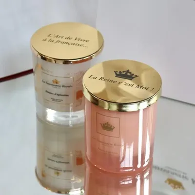 Bougeoirs et photophores  - Bougie parfumée Pétales d'églantine + Personnalisation - LA SAVONNERIE ROYALE