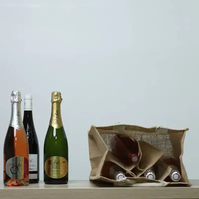 Bags and totes - Customizable jute bottle bag – JUT 4 - MEME BERNADETTE (FEEL-INDE)