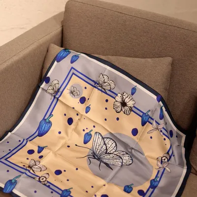 Scarves - scarf, Silk square 67, Pure silk, French creation and printing - KOUNTHEA RETH