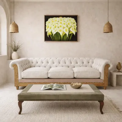 Sofas for hospitalities & contracts - Chesterfield Essence White Pearl | Sofa - CREARTE COLLECTIONS