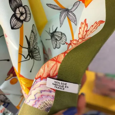 Scarves - scarf, Silk square 67, Pure silk, French creation and printing - KOUNTHEA RETH