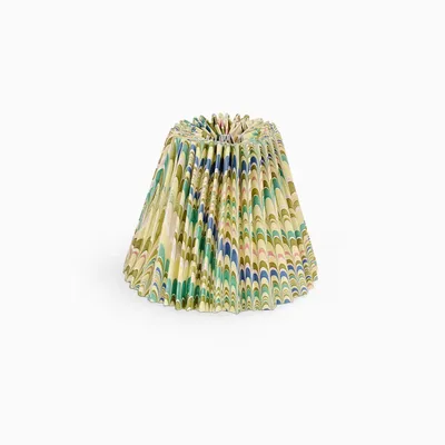 Objets de décoration - MARBLED SMALL PLEATED LAMPSHADE - MOSS MOUNTAIN - CRAFT BOAT