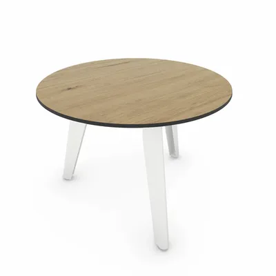 Tables basses - TABLE BASSE RONDE DÉCOR CHÊNE CLAIR EPSILON - DECO-GEM