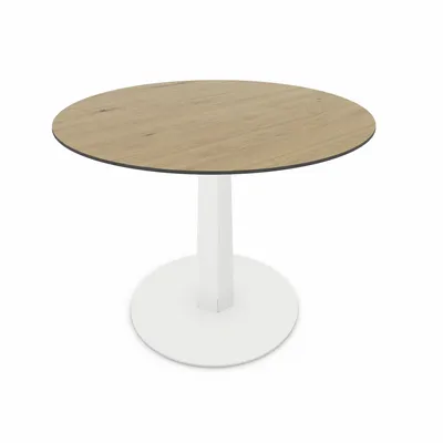 Tables Salle à Manger - TABLE À MANGER RONDE DÉCOR CHÊNE CLAIR PHÉNIX - DECO-GEM