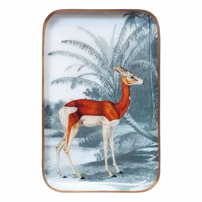 Trays - Gazelle enamelled tray - PARADISIO IMAGINARIUM