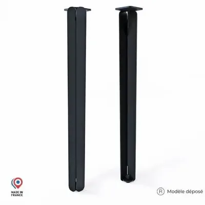 Tables Salle à Manger - PIED DE TABLE HAUT EN ACIER JASPE - LOT DE 2 PIEDS - DECO-GEM