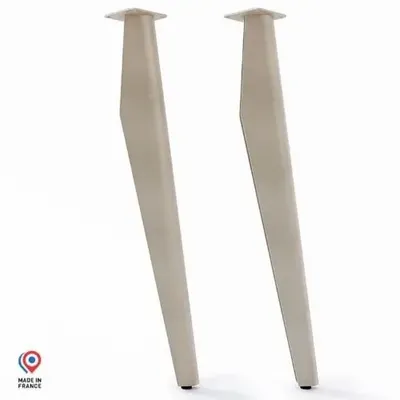 Tables Salle à Manger - PIED DE TABLE MANGE DEBOUT EN ACIER OPALE - LOT DE 2 PIEDS - DECO-GEM