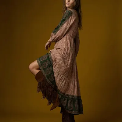 Prêt-à-porter - 7 . ROBE LONG ML AURORE - STELLA FOREST