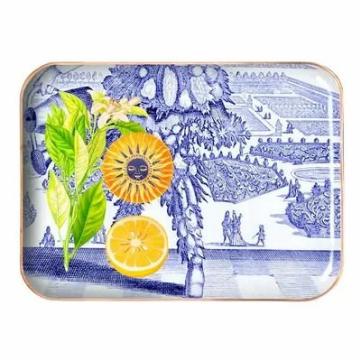 Plateaux - Plateau émaillé demi-format  "Versailles" - PARADISIO IMAGINARIUM