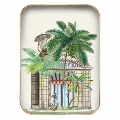 Trays - Botanica enamel tray - PARADISIO IMAGINARIUM