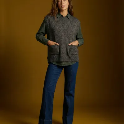 Apparel - 503 . SM MOULINE DARIA SWEATER - STELLA FOREST